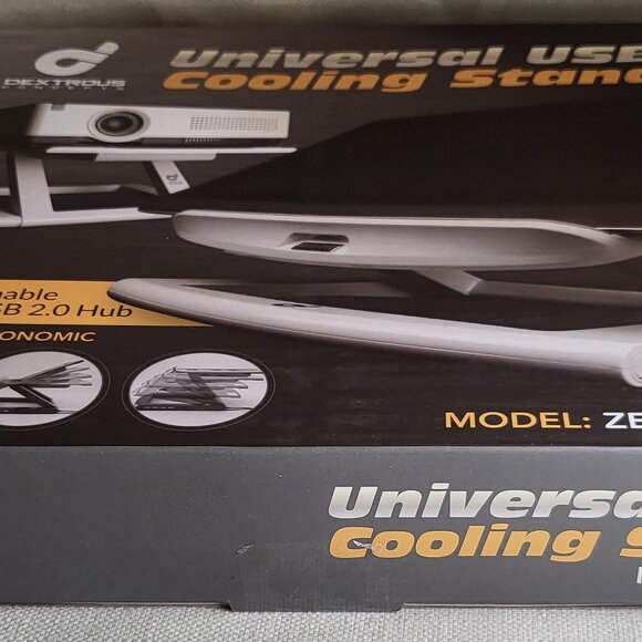 Universal USB Fan Cooling Electronics Stand - ZED - (BLACK) - Picture 4 of 5